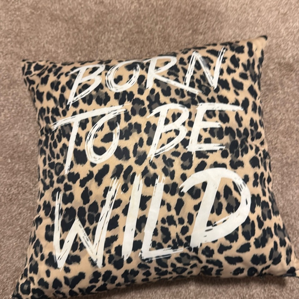 Born to be Wild Animal Print Small Pillow Decor